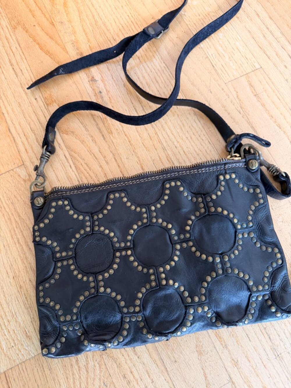Campomaggi Black Leather Clutch/Crossbody